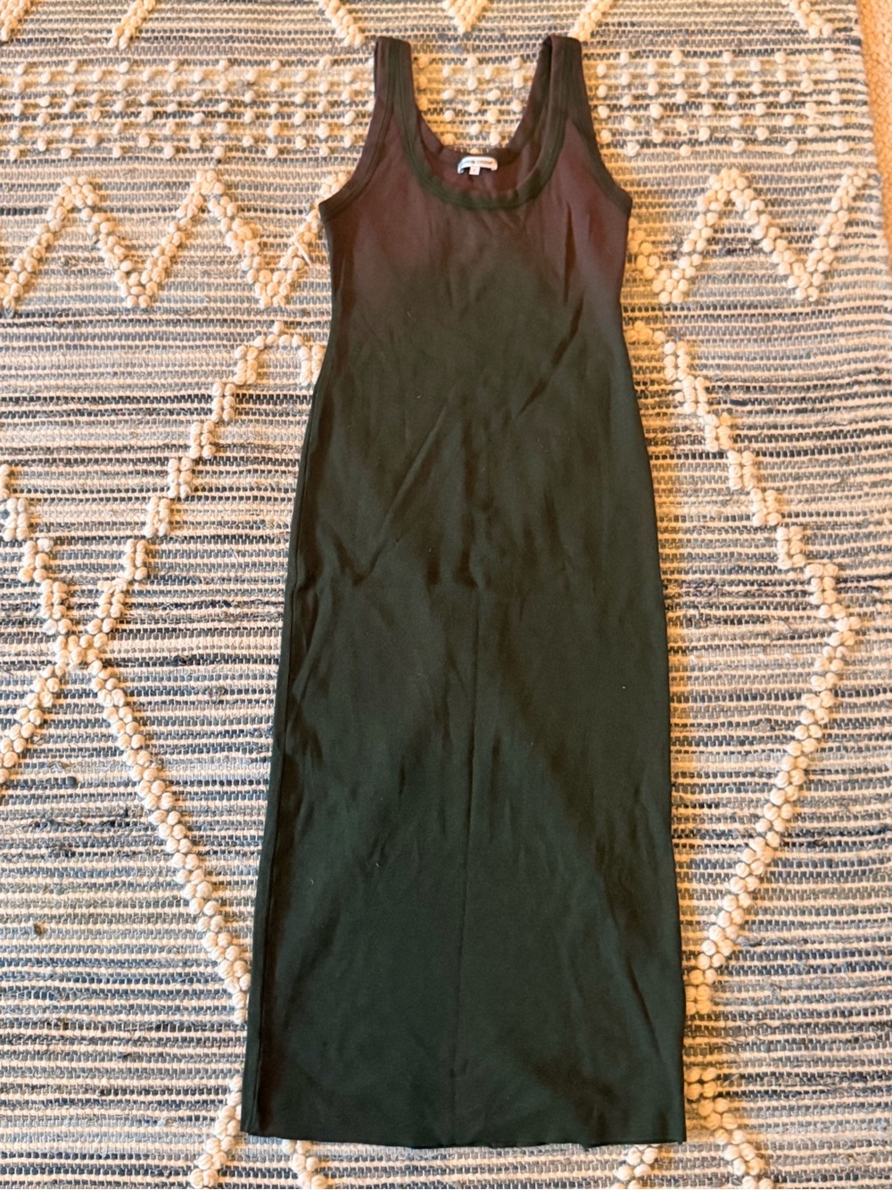 COTTONCITIZEN Sleeveless green and brown gradiated  Ribbed Maxi Dress - Women's
